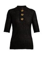 Ellery Sunshine Short-sleeved Linen-blend Polo Shirt