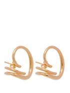 Matchesfashion.com Charlotte Chesnais - Round Trip 18kt Gold Plated Earrings - Womens - Gold