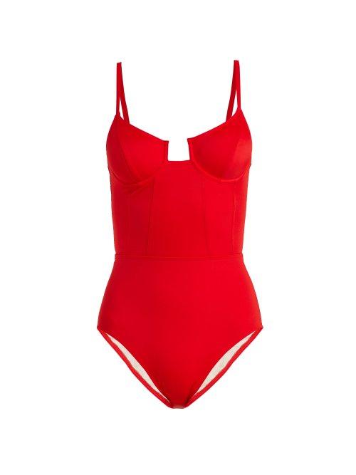 Matchesfashion.com Solid & Striped - X Re/done The Hollywood Underwired Swimsuit - Womens - Red