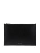 Mens Bags Alexander Mcqueen - Foiled-logo Leather Pouch - Mens - Black