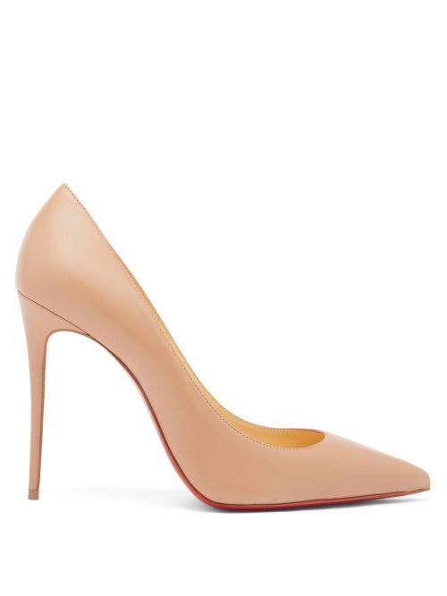 Matchesfashion.com Christian Louboutin - Kate 100 Leather Pumps - Womens - Nude