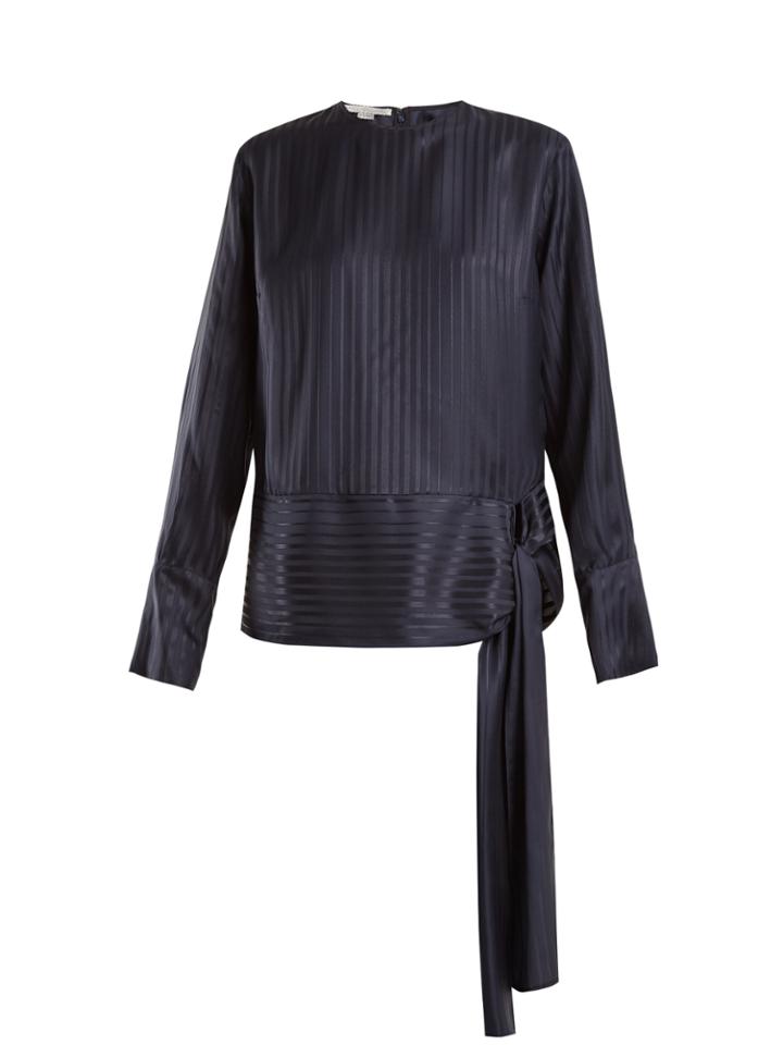 Stella Mccartney Tie-side Striped Silk Top