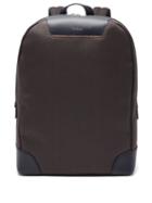 Paul Smith - Artist Stripe Leather And Canvas Backpack - Mens - Grey