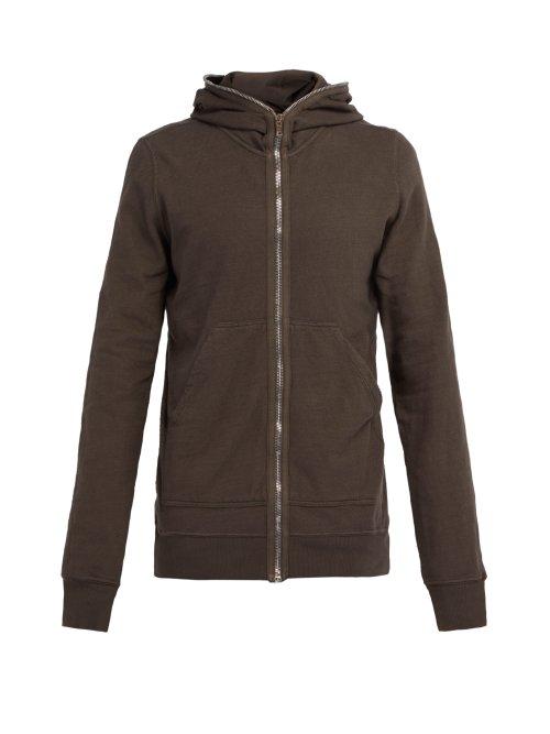 Matchesfashion.com Rick Owens Drkshdw - Gimp Zip Through Cotton Hooded Sweatshirt - Mens - Black