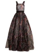 Dolce & Gabbana Graphic Floral-print Organza-silk Gown