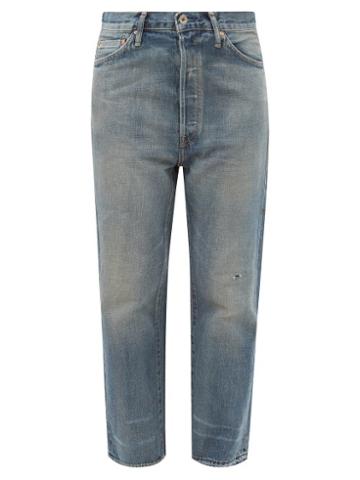 Chimala - High-rise Distressed Cropped Straight-leg Jeans - Womens - Indigo