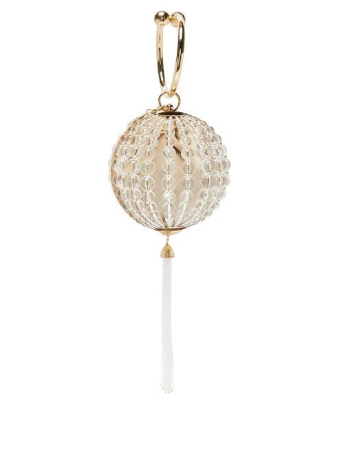 Matchesfashion.com Rosantica By Michela Panero - Ginsberg Beaded Tassel Drop Clutch Bag - Womens - White