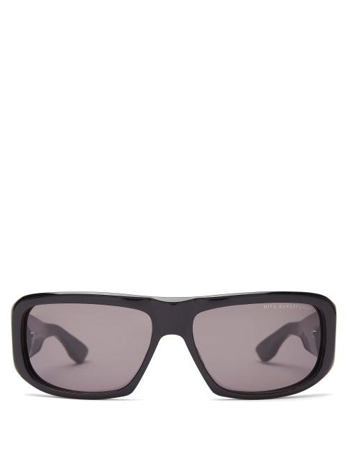 Matchesfashion.com Dita - Superflight Square Acetate Sunglasses - Mens - Black