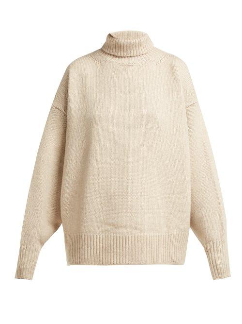 Matchesfashion.com The Row - Pheliana Cashmere Roll Neck Sweater - Womens - Beige