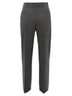 Matchesfashion.com Balenciaga - Prince Of Wales Check Wool Slim Leg Trousers - Mens - Grey