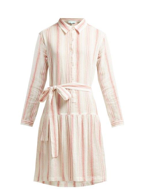 Matchesfashion.com Melissa Odabash - Amelia Striped Cotton Dress - Womens - Red Stripe