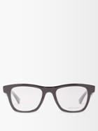 Bottega Veneta Eyewear - Square Acetate Glasses - Mens - Black
