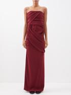 Ashlyn - Daniyah Bandeau Crepe Dress - Womens - Burgundy