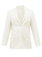 Matchesfashion.com Officine Gnrale - Charlene Single-breasted Wool-flannel Suit Jacket - Womens - Ivory