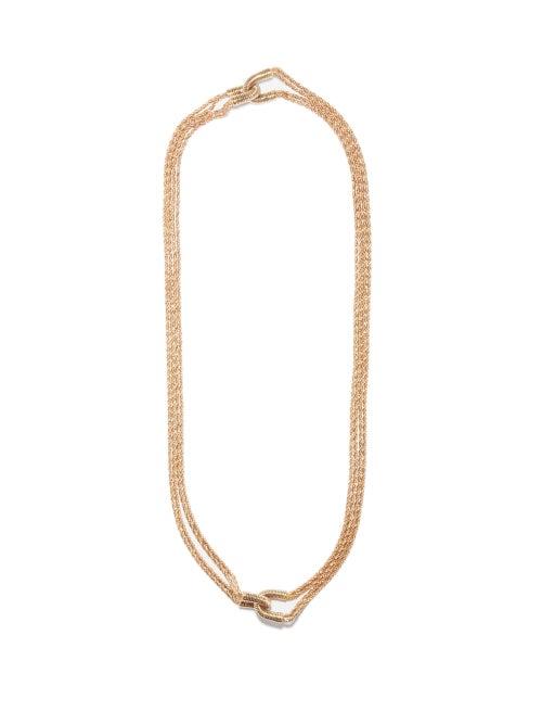 Aurlie Bidermann - Gerlina 18kt Gold-plated Rope Chain Necklace - Womens - Gold