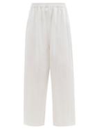 Matchesfashion.com Eskandar - Linen Wide-leg Trousers - Womens - White