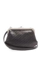 Matchesfashion.com Vetements - Granny Logo Debossed Leather Cross Body Bag - Womens - Black
