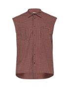 Matchesfashion.com Boramy Viguier - Western Checked Sleeveless Cotton Shirt - Mens - White