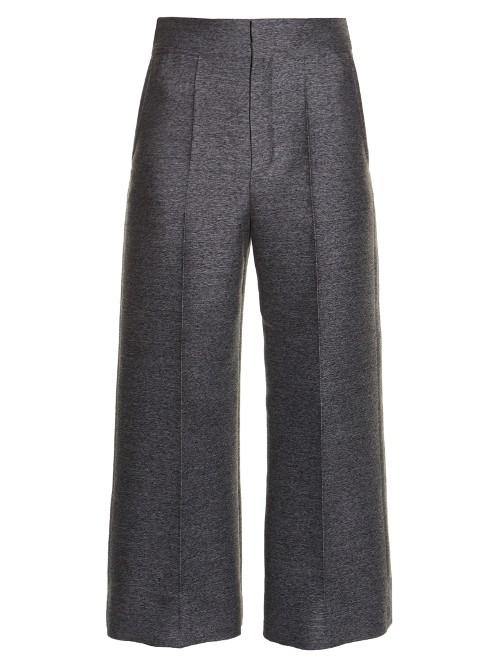 Lanvin Wide-leg Flannel Cropped Trousers
