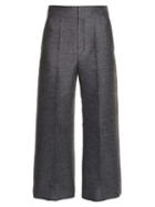 Lanvin Wide-leg Flannel Cropped Trousers