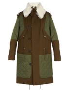 Alexander Mcqueen Shearling Collar Padded Parka