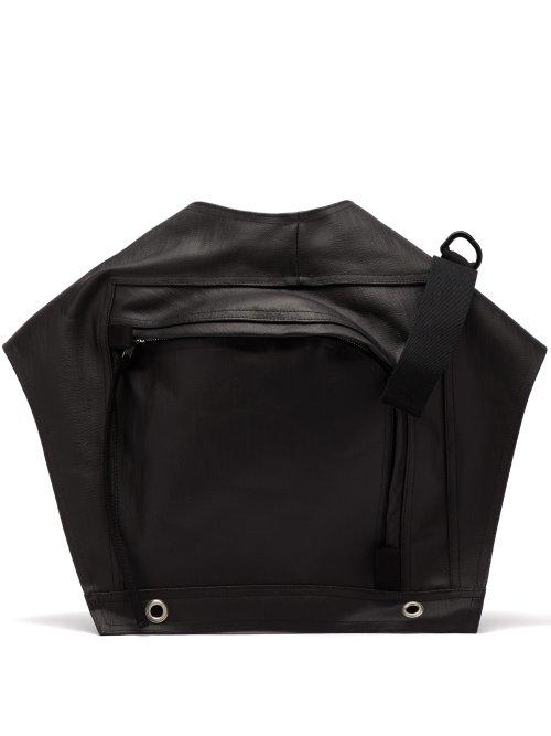 Matchesfashion.com Rick Owens - Rubberised Cotton Utility Belt Bag - Mens - Black