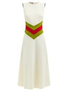 Gucci - Web-stripe Sable Midi Dress - Womens - White