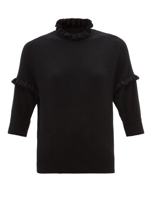 Chlo - Ruffled Cashmere Top - Womens - Black