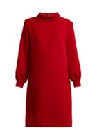 Matchesfashion.com A.p.c. - Julie Smocked Stretch Crepe Mini Dress - Womens - Red