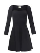 Ladies Rtw Khaite - Dylan Sweetheart-neckline Jersey Dress - Womens - Black