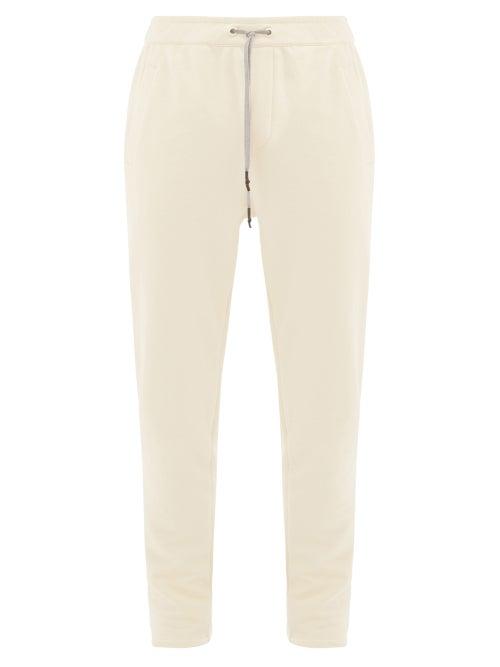 Matchesfashion.com Falke Ess - Slim-leg Cotton-blend Jersey Track Pants - Mens - Beige