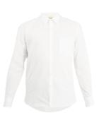 De Bonne Facture Point-collar Cotton-seersucker Shirt