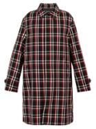 Matchesfashion.com Undercover - Reflective Panelled Plaid Wool Coat - Mens - Black