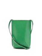 Ladies Bags Ganni - Logo-embossed Recycled-leather Cross-body Bag - Womens - Green