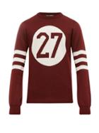 Matchesfashion.com Dolce & Gabbana - 27 Jacquard Wool Sweater - Mens - Burgundy