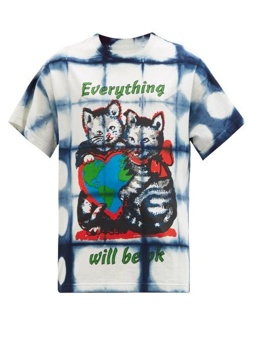 Matchesfashion.com Story Mfg. - Grateful Printed And Dyed Cotton-jersey T-shirt - Womens - Multi