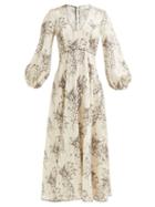 Matchesfashion.com Zimmermann - Wayfarer Pineapple Linen Dress - Womens - White Print