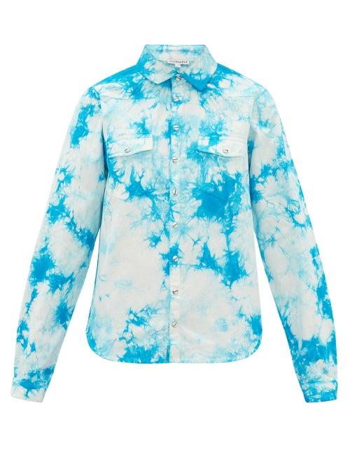 Matchesfashion.com Arizona Love - Alba Tie-dye Cotton Shirt - Womens - Blue Print