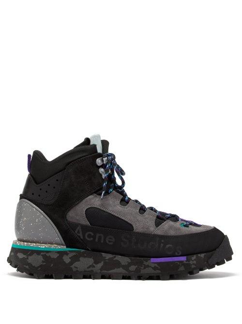 Matchesfashion.com Acne Studios - Bertrand Suede High Top Trainers - Mens - Black Multi