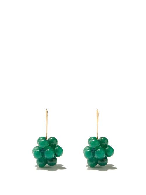 Jil Sander - Saturation Agate Earrings - Womens - Green