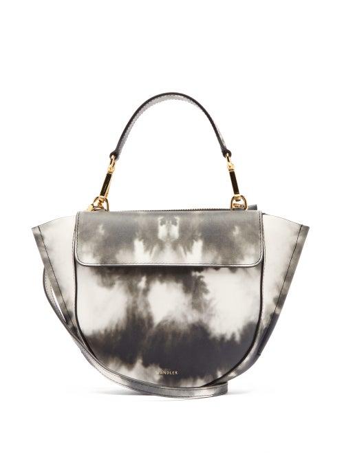 Matchesfashion.com Wandler - Hortensia Mini Leather Cross Body Bag - Womens - Grey White