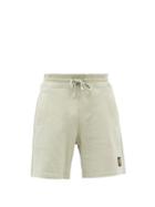 Belstaff - Fleece-back Jersey Shorts - Mens - Light Green