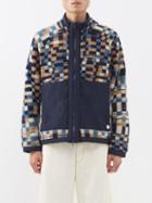 Folk - Signal Checkered Fleece Jacket - Mens - Navy Multi