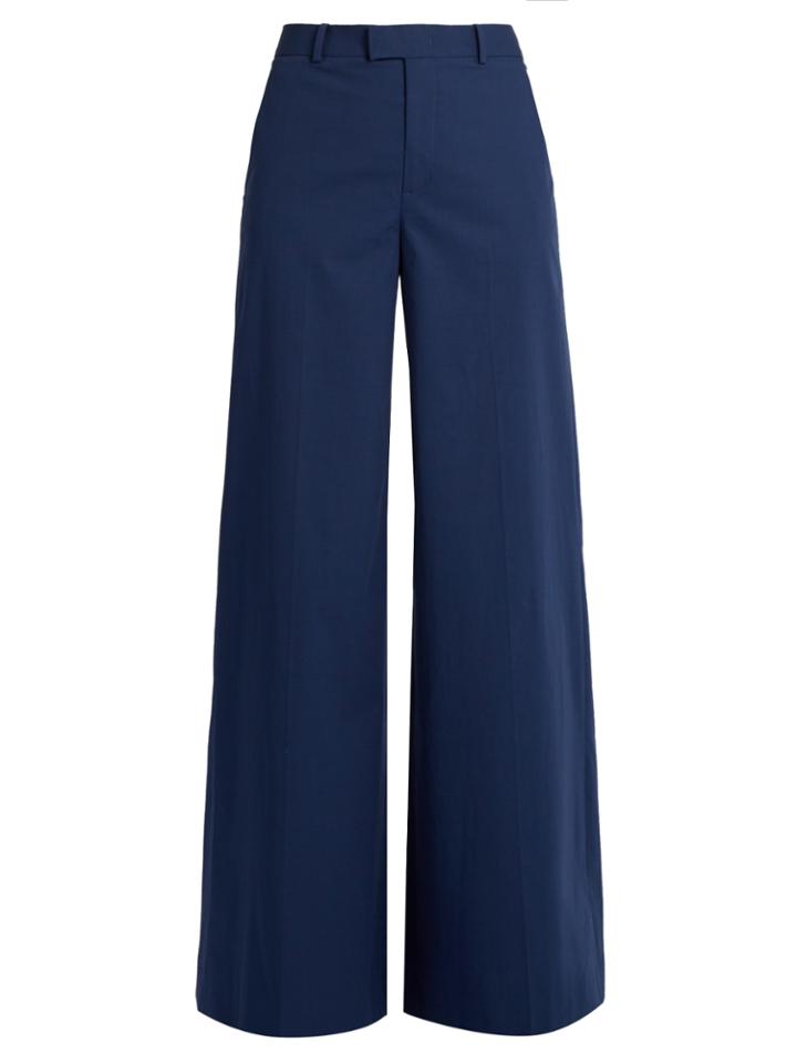 Redvalentino Wide-leg Cotton-blend Trousers