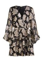 Matchesfashion.com Melissa Odabash - Look 8 Floral Fil Coup Chiffon Mini Dress - Womens - Black