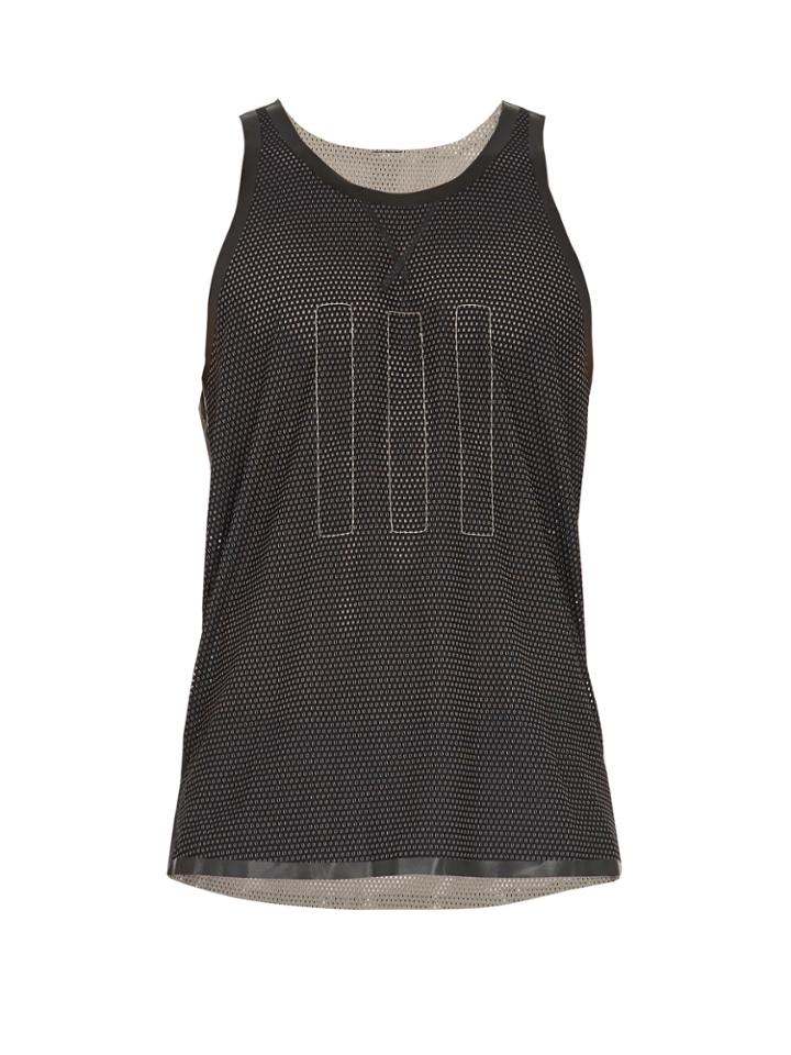 Adidas Day One Contrast-panel Mesh Tank Top