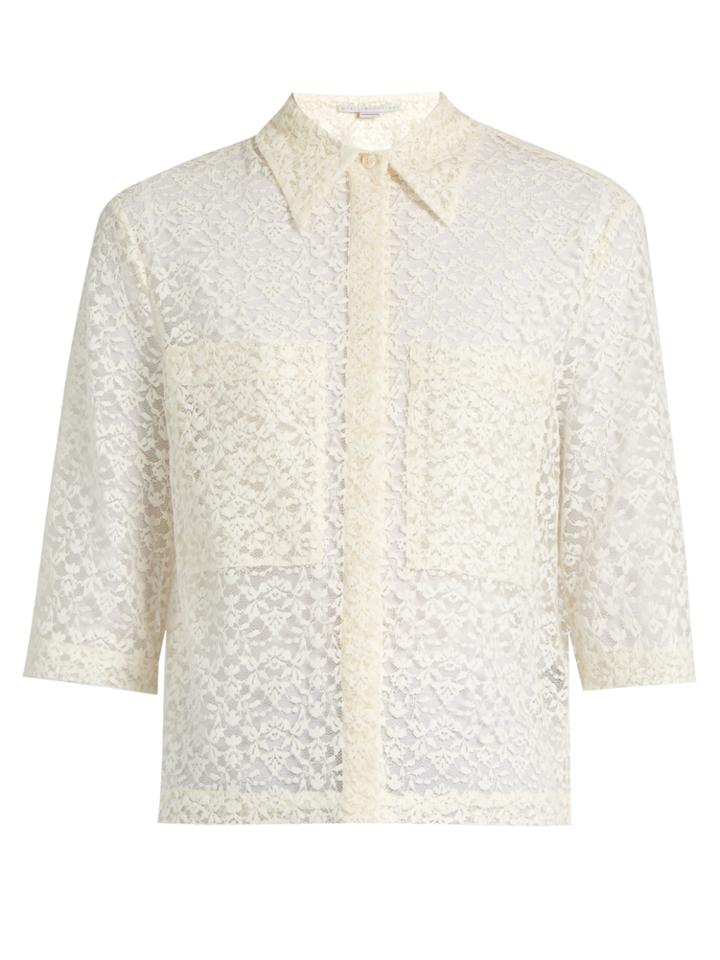 Stella Mccartney Short-sleeved Lace Shirt