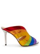 Charlotte Olympia Judy Snakeskin-effect Leather Mules