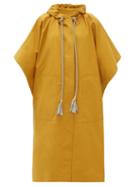 Matchesfashion.com Ssone - Block Hooded Coated Cotton Poncho - Womens - Tan