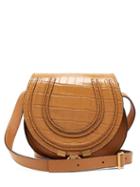 Matchesfashion.com Chlo - Marcie Mini Croc Effect Leather Cross Body Bag - Womens - Amber